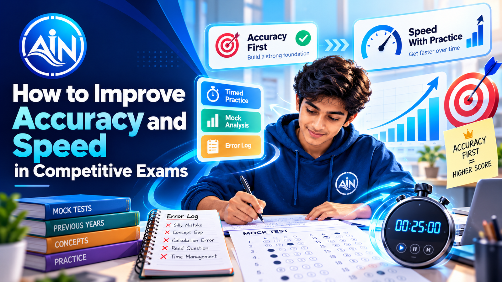 Editorial illustration for How to Improve Accuracy and Speed in Competitive Exams